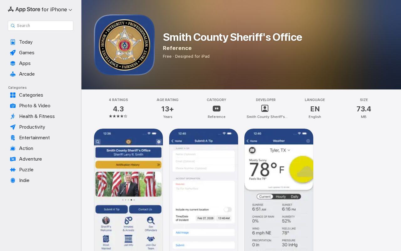 Smith County arrest search sheriff mobile app