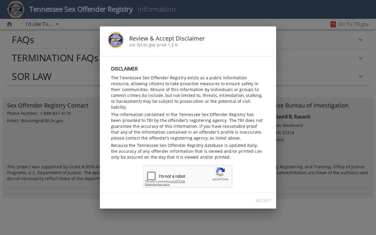 Smith County sex offender registry information and Tennessee legal guidance